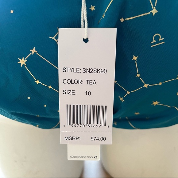 NWT Sunshine 79 Teal Constellation Two Piece Bikini Set Women's Size 10 - Picture 8 of 11